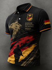 Kurzarm-Polos hirt für Herren mit Veteranen-Memorial-Grafik druck