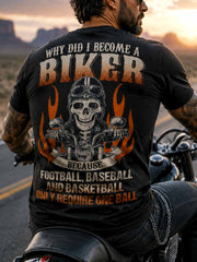 Herren-Vintage-T-Shirt mit Motorradmuster