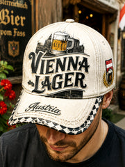 Österreichisches Wiener Bierfest-Patchwork-Print Freizeithut