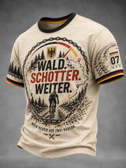 Herren-T-Shirt mit kurzen Ärmeln im Stil der deutschen Radfahrkultur