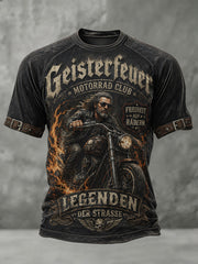 Herren-Raglan-T-Shirt mit Vintage-Schriftzug-Print