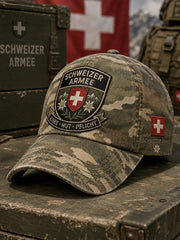 Herrenhut im Vintage-Stil mit militärinspiriertem Muster