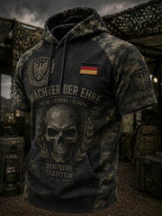Herren-Raglan-Sweatshirt mit kurzen Ärmeln und militärischem Gedenkdruck