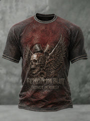 Herren-T-Shirt mit Aufdruck „BENZIN IM BLUT FREIHEIT IM HERZEN“