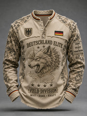 Herren Veteran Memorial Camouflage Print Lang ärmel iges Oberteil