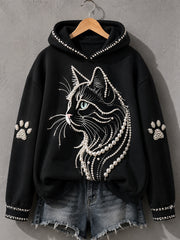 Katzen druck Katzen liebhaber Casual Hoodie für Frauen
