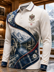 Herren-Langarmhemd im österreichischen Landhausstil