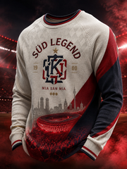 Herren-T-Shirt von Bayern München mit Waffelstruktur und langen Ärmeln