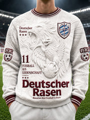 Herren-Sweatshirt in Weiß mit Fußballmotiv des FC Bayern München – lässiger Style