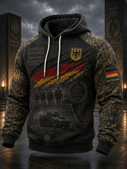 Herren-Vintage-Kapuzenpullover im militärischen Camouflage-Style mit Langarm