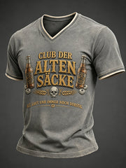 Lustiges T-Shirt mit V-Ausschnitt für Männer