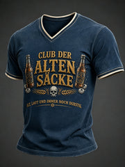 Lustiges T-Shirt mit V-Ausschnitt für Männer