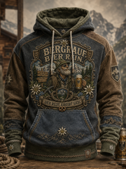 Herren-Hoodie mit witzigem Slogan, übergroß, Drop-Shoulder-Schnitt und Taschen