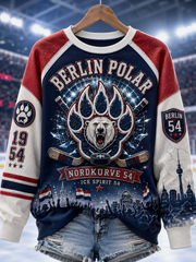 Damen-Eisbären-Berlin-Raglanärmel-Sweatshirt
