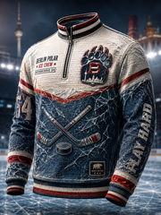 Herren-Eisbären-Berlin-Waffel-Longsleeve-T-Shirt
