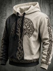 Herren-Retro-Viking-Oversize-Kapuzenpullover