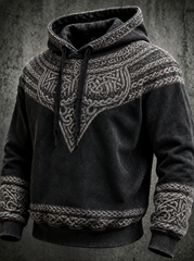 Übergroßes Kapuzenpullover für Herren mit abfallenden Schultern und Taschen