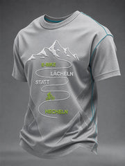 Herren-E-BIKE LÄCHELN STATT HECHELN T-Shirt mit kurzen Ärmeln