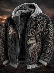Retro nordischer Kunstdruck – lässiger, bequemer Hoodie