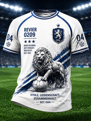 Herren-Fußball‑T‑Shirt von Schalke mit „Löwe“‑Print, lässig