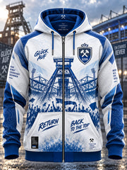 Herren-Schalke-Hoodie mit Reißverschluss
