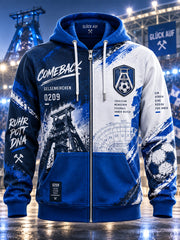 Herren-Schalke-Hoodie mit Reißverschluss
