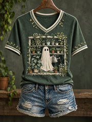 Damen-T-Shirt mit Pflanzen-Liebhaber-Print