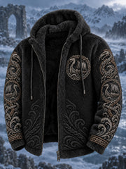 Herren-Viking-Flanellmantel mit Aufdruck