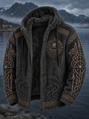 Herren-Viking-Flanellmantel mit Aufdruck
