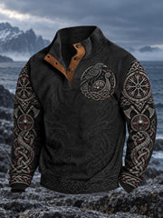 Herren-Viking-Print-Sweatshirt