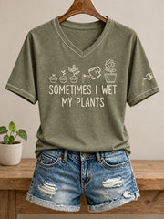 Damen-T-Shirt mit Pflanzen-Liebhaber-Print