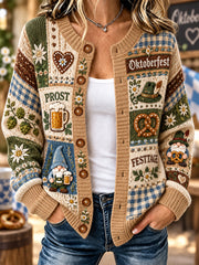 Damen-Strickjacke im Cardigan-Stil für das Münchner Oktoberfest