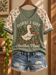 Damen-T-Shirt mit Pflanzen-Liebhaber-Print