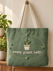 Kunstbedruckte Leinwandtasche für Pflanzenliebhaber