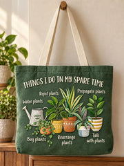Kunstbedruckte Leinwandtasche für Pflanzenliebhaber