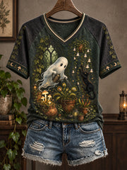 Damen-T-Shirt mit Pflanzen-Liebhaber-Print