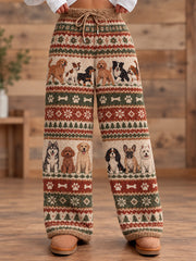 Damen-Tier kunst bedruckte Flanell hose