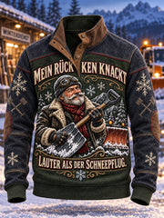 Herren-Hoodie mit vier Knöpfen und witzigem Spruch
