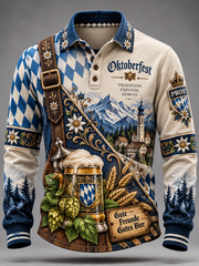 Oktoberfest-Hemd für Herren mit langen Ärmeln