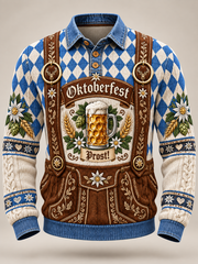 Oktoberfest-Hemd für Herren mit langen Ärmeln