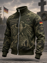 Herrenjacke mit langen Ärmeln und Grafikdruck zum Gedenken an Veteranen