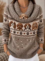 Lustiges, bequemes Stricktop für Damen mit Tiermotiv