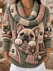 Lustiges, bequemes Stricktop für Damen mit Tiermotiv