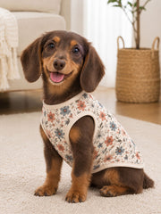 Ärmellose Haustier weste mit Blumen druck (geeignet für Katzen und Hunde)