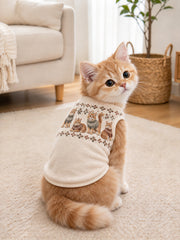 Orange Katze Muster Design Haustier Ärmellose Weste