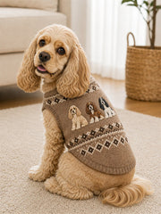 Vintage Cocker Spaniel Hunde Isle Muster Print Haustier ärmel lose Weste