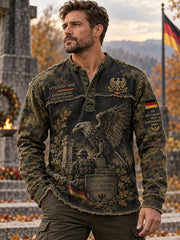 Herren-Longsleeve mit Grafikdruck zum Gedenken an Veteranen