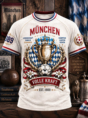 Herren Off-White Deutsche Bundesliga FC Bayern München Fußball Bayern-Print Freizeit-T-Shirt
