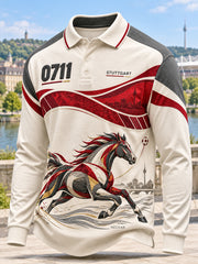Herren-Poloshirt mit langen Ärmeln vom VfB Stuttgart