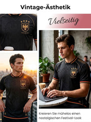 Herren-Fußball-T-Shirt mit Deutschland-Druck